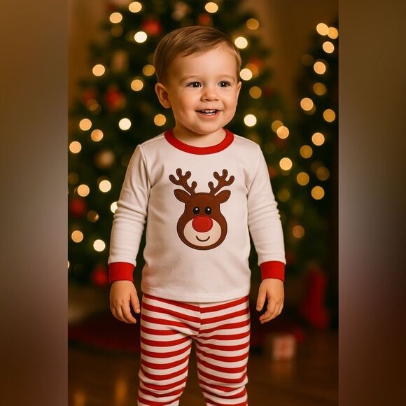 NEW Boy’s Christmas Deer Pajama Set - Picture 6 of 6